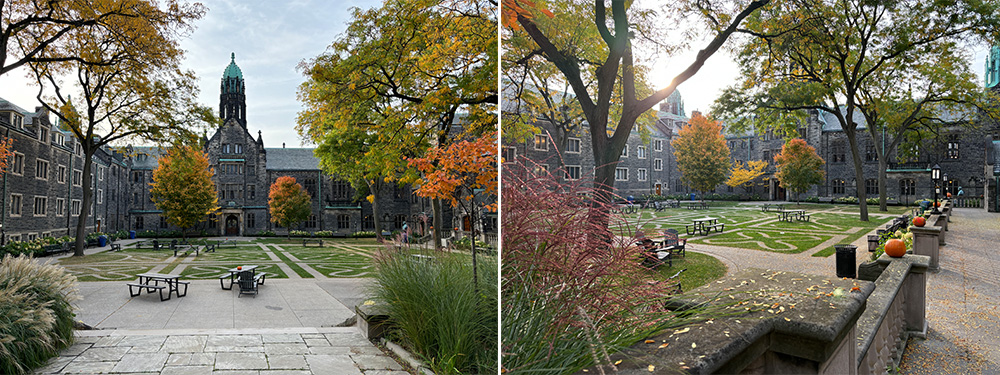 Trinity College with fall foliage, October 2024