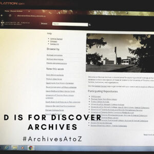 ArchivesAtoZ-D is for Discover Archives