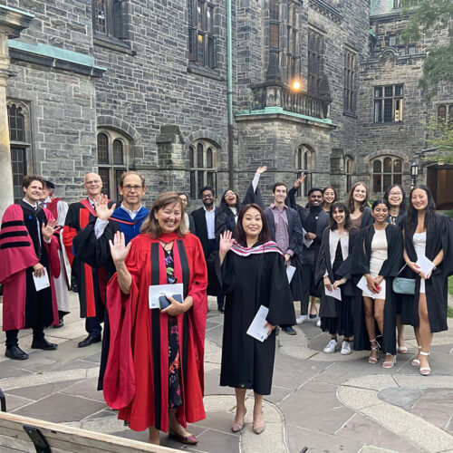 Matriculation Convocation 2022: members of the academic procession in the Quad