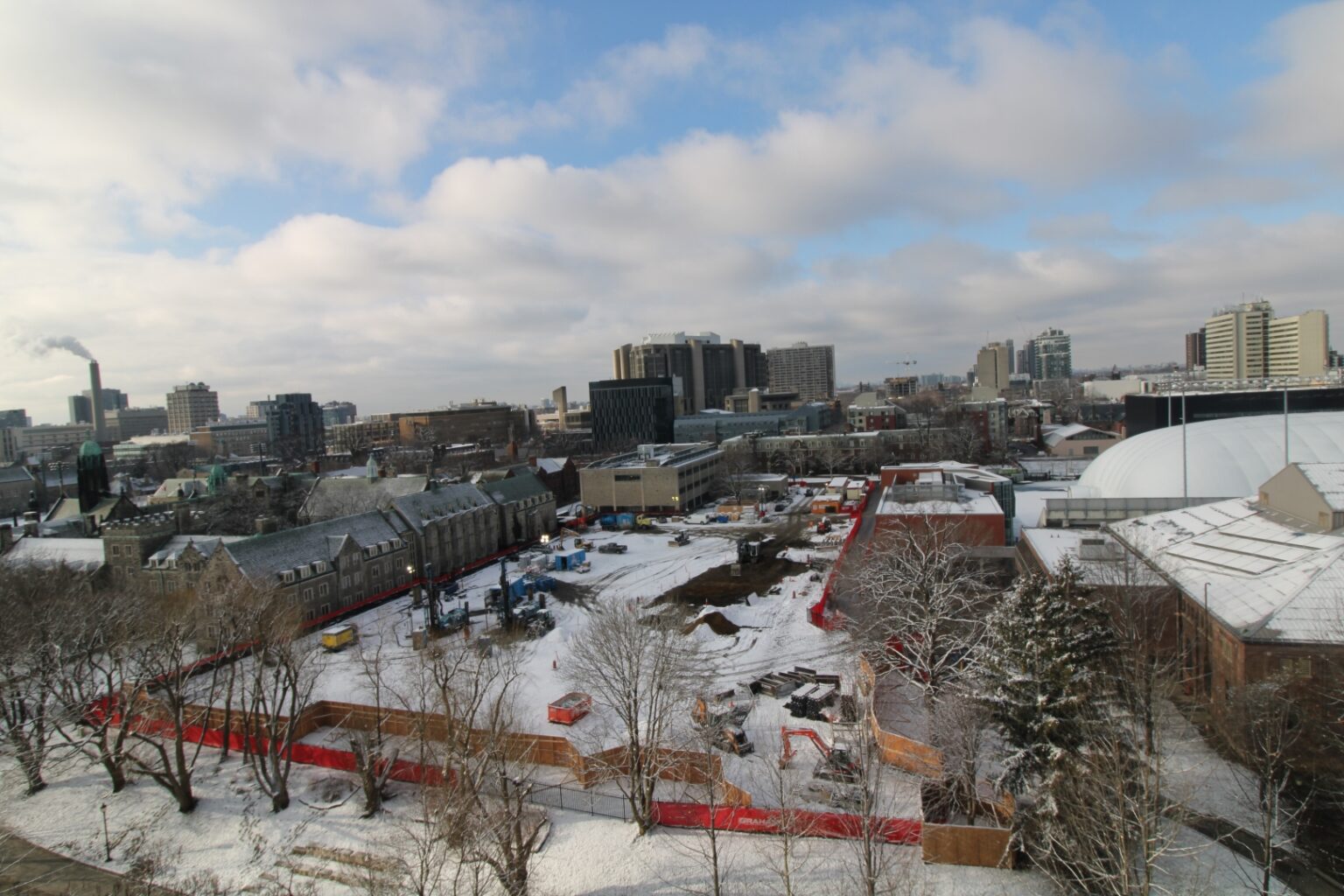 View of Trinity's construction site: Jan 23, 2023