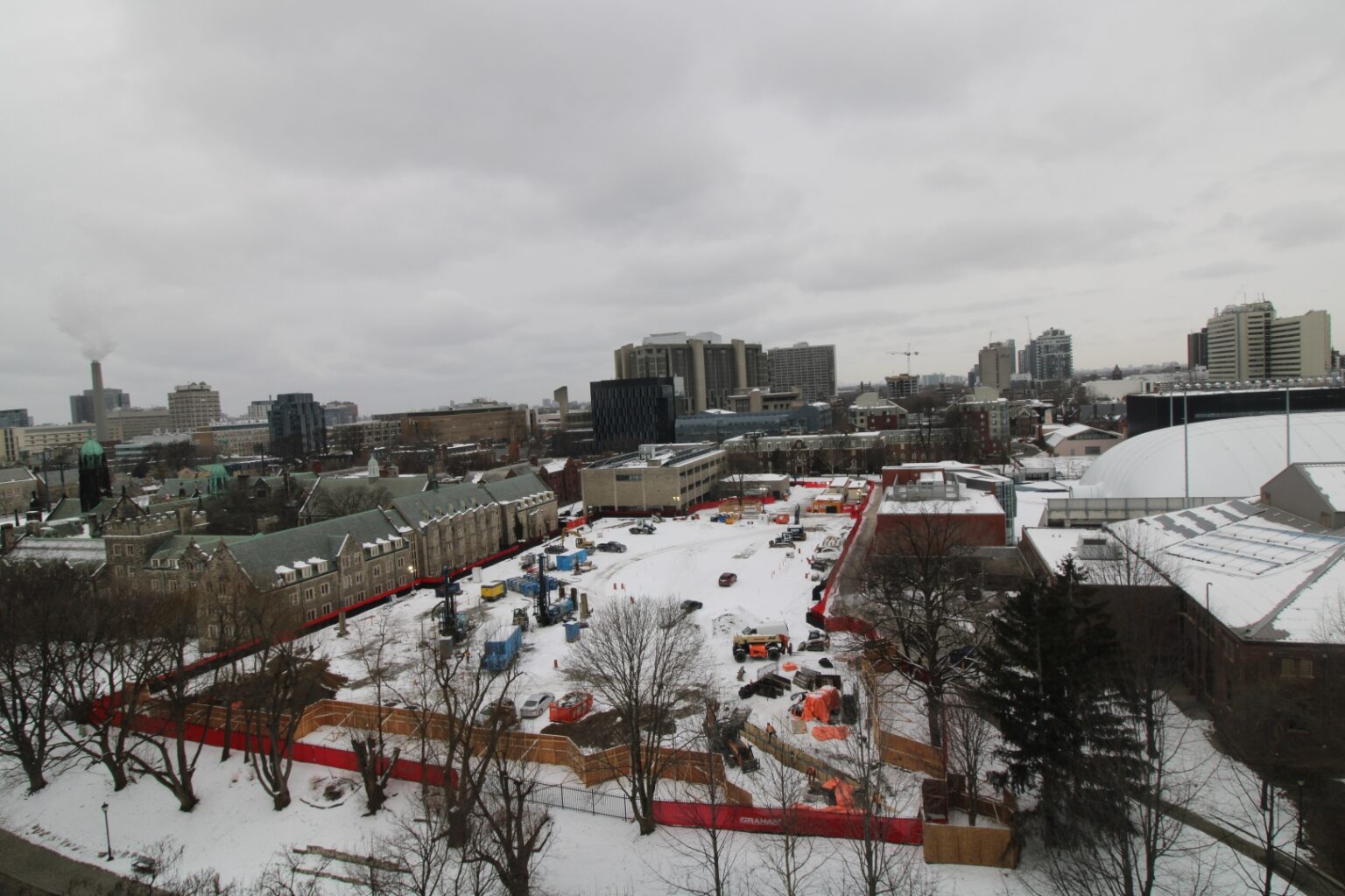 View of Trinity's construction site: Jan 30, 2023