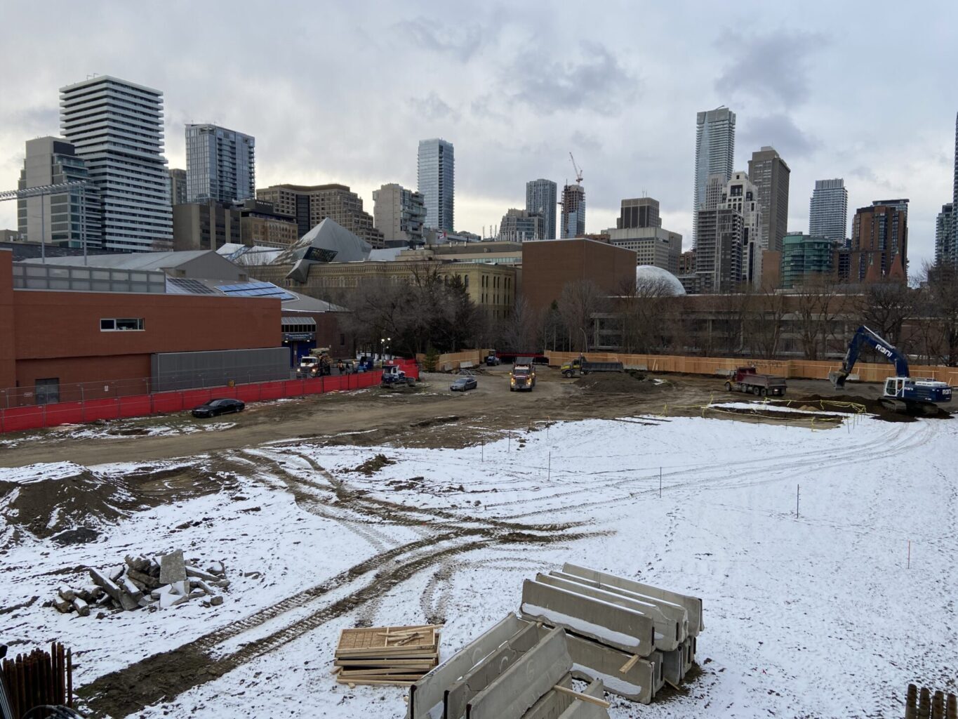 Construction site: Trinity backfield, December 15, 2022