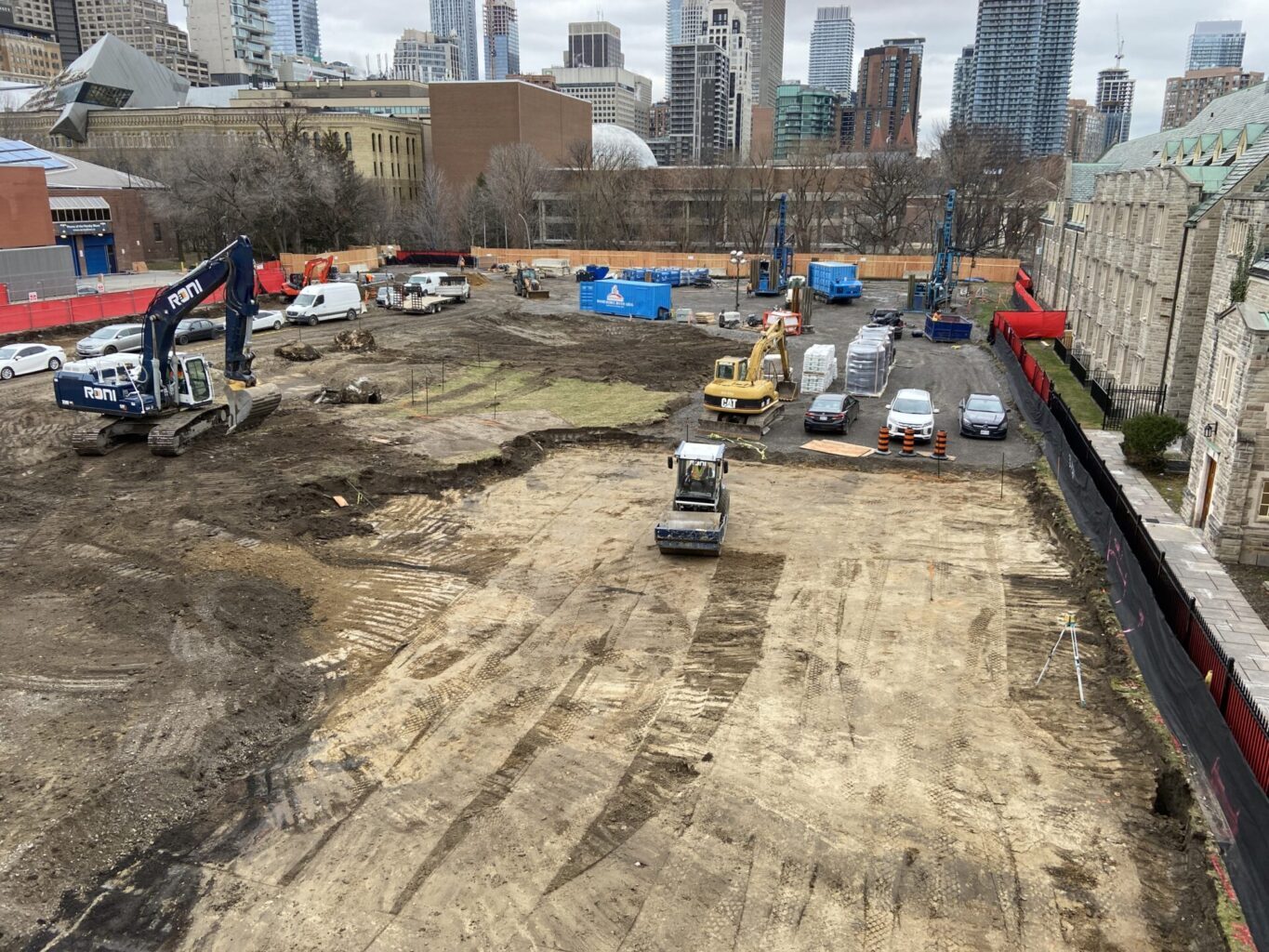Construction site: Trinity backfield, January 10, 2023