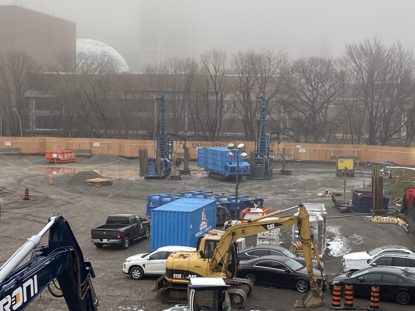 Construction site: Trinity backfield, January 17, 2023