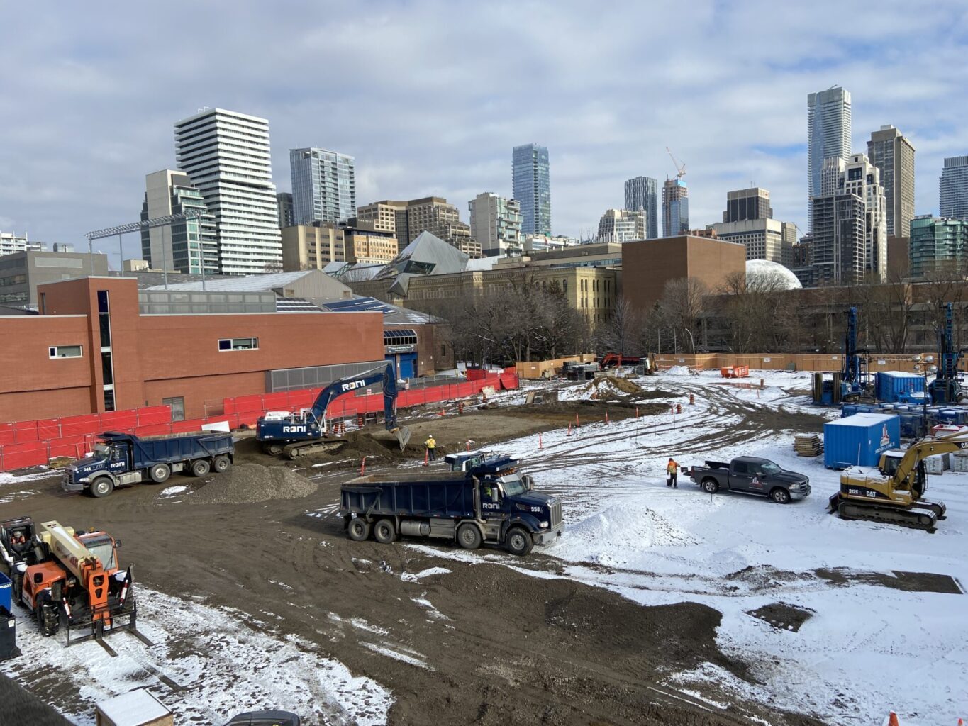Construction site: Trinity backfield, January 23, 2023