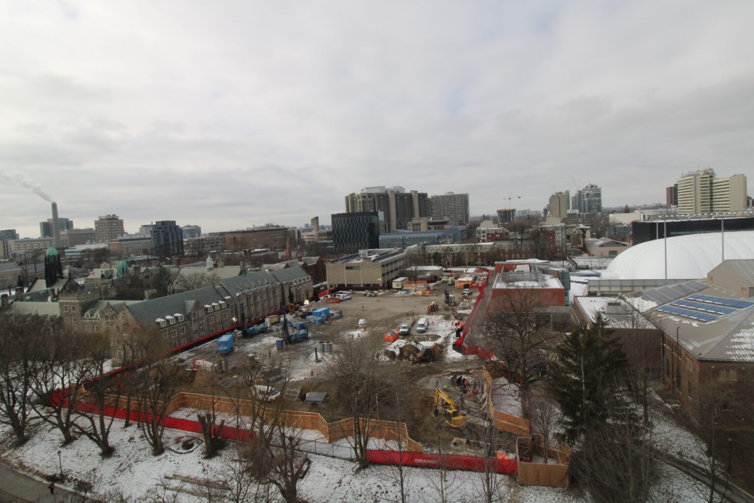 Construction site: Trinity backfield, February 6, 2023