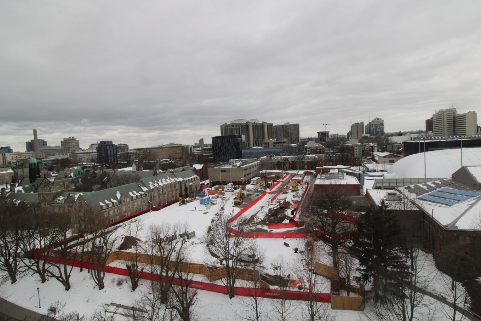 View of Trinity's construction site: Feb. 27, 2023