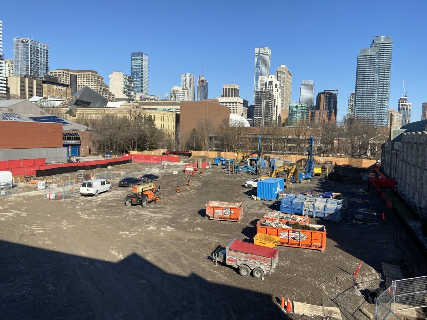 Construction site: Trinity backfield, February 14, 2023
