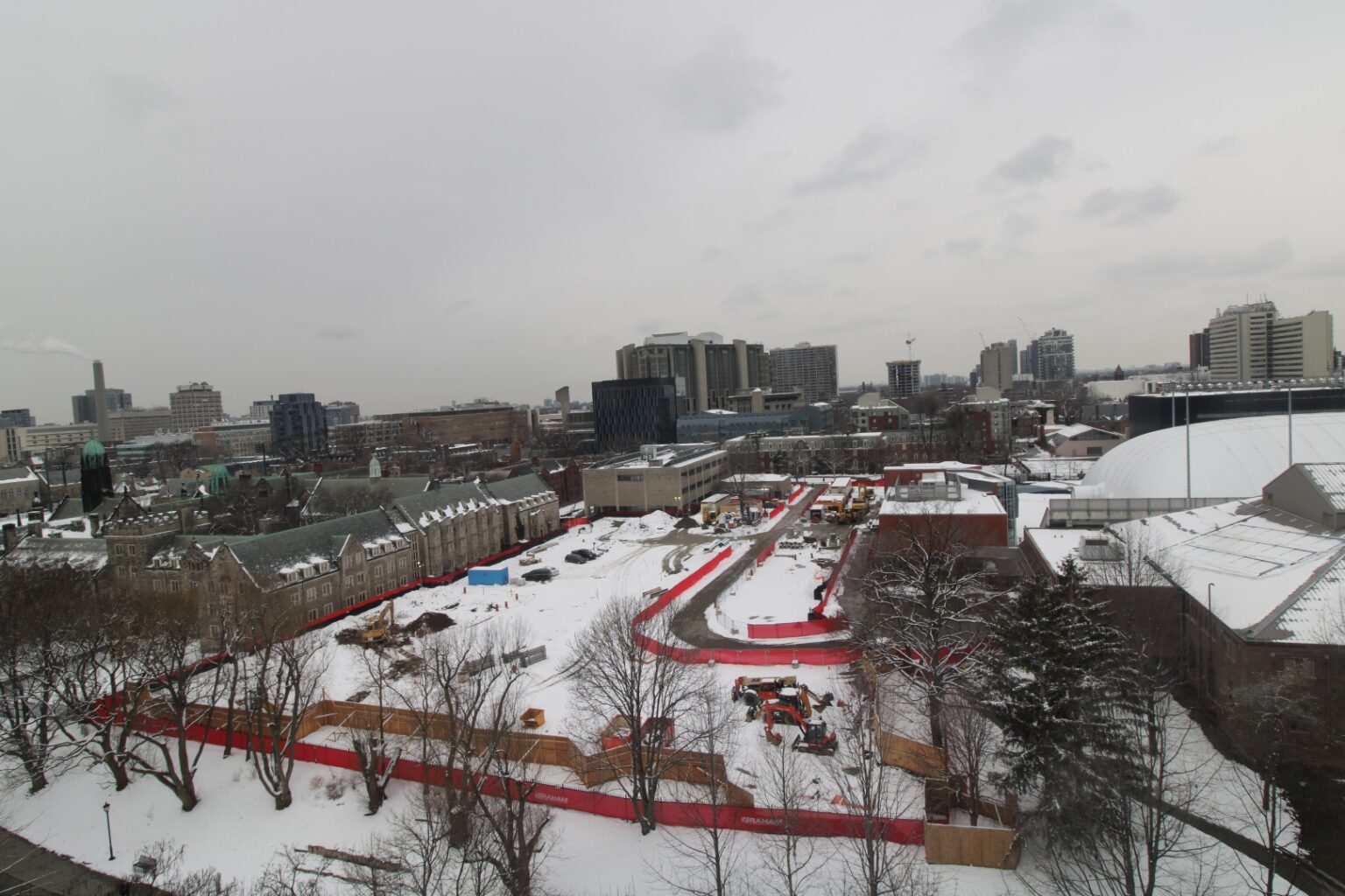 View of Trinity's construction site: March 13, 2023