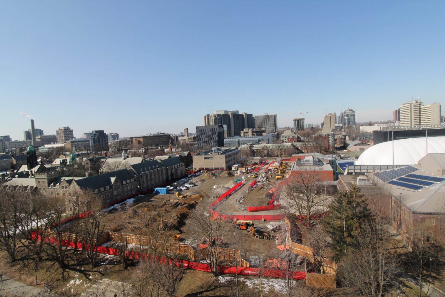 View of Trinity's construction site: March 20, 2023