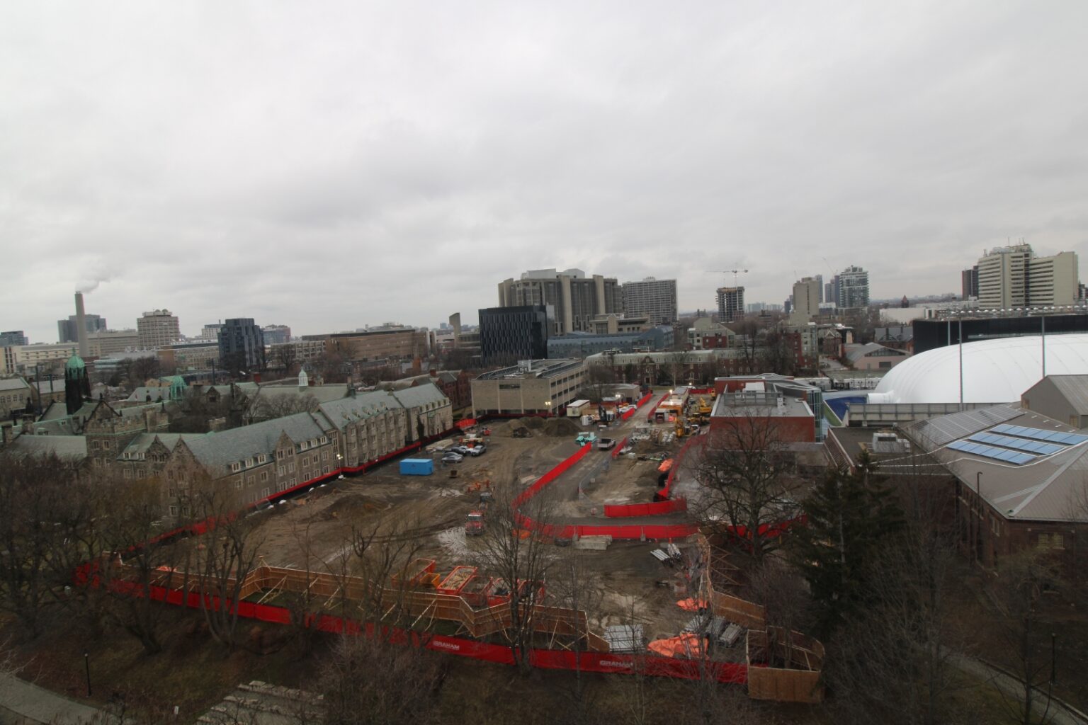 View of Trinity's construction site: March 27, 2023