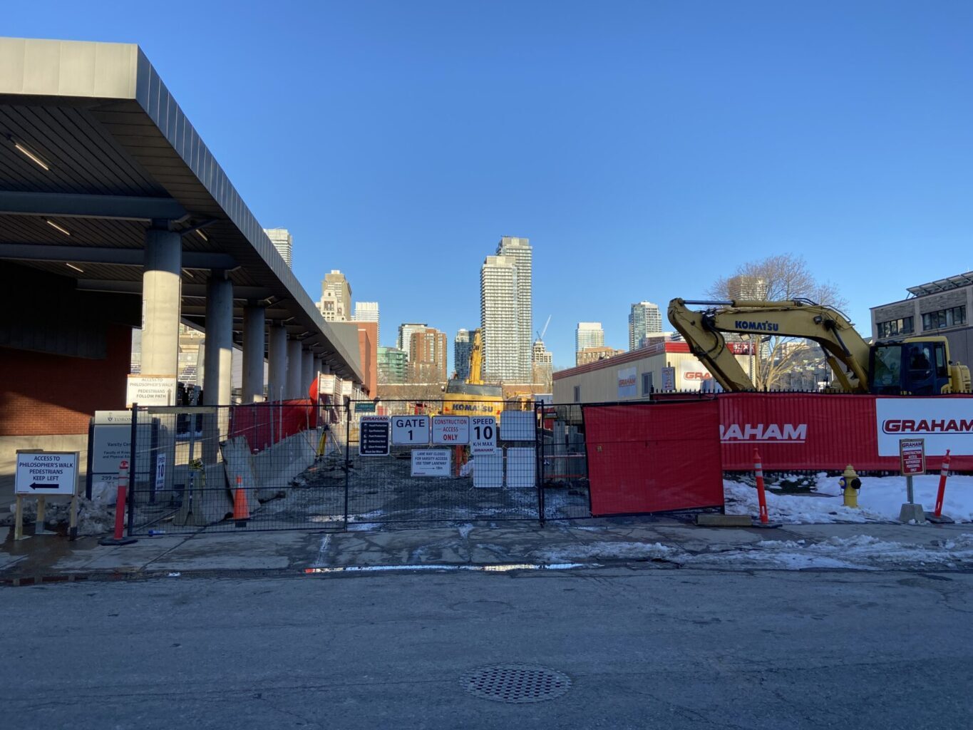 Construction site: Trinity backfield, March 7, 2023