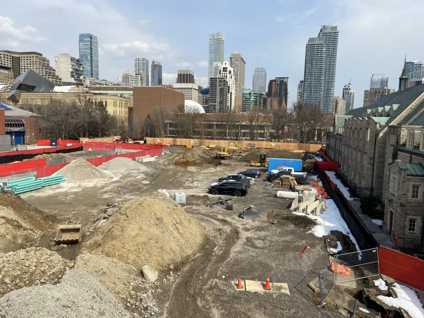 Construction site: Trinity backfield, March 21, 2023