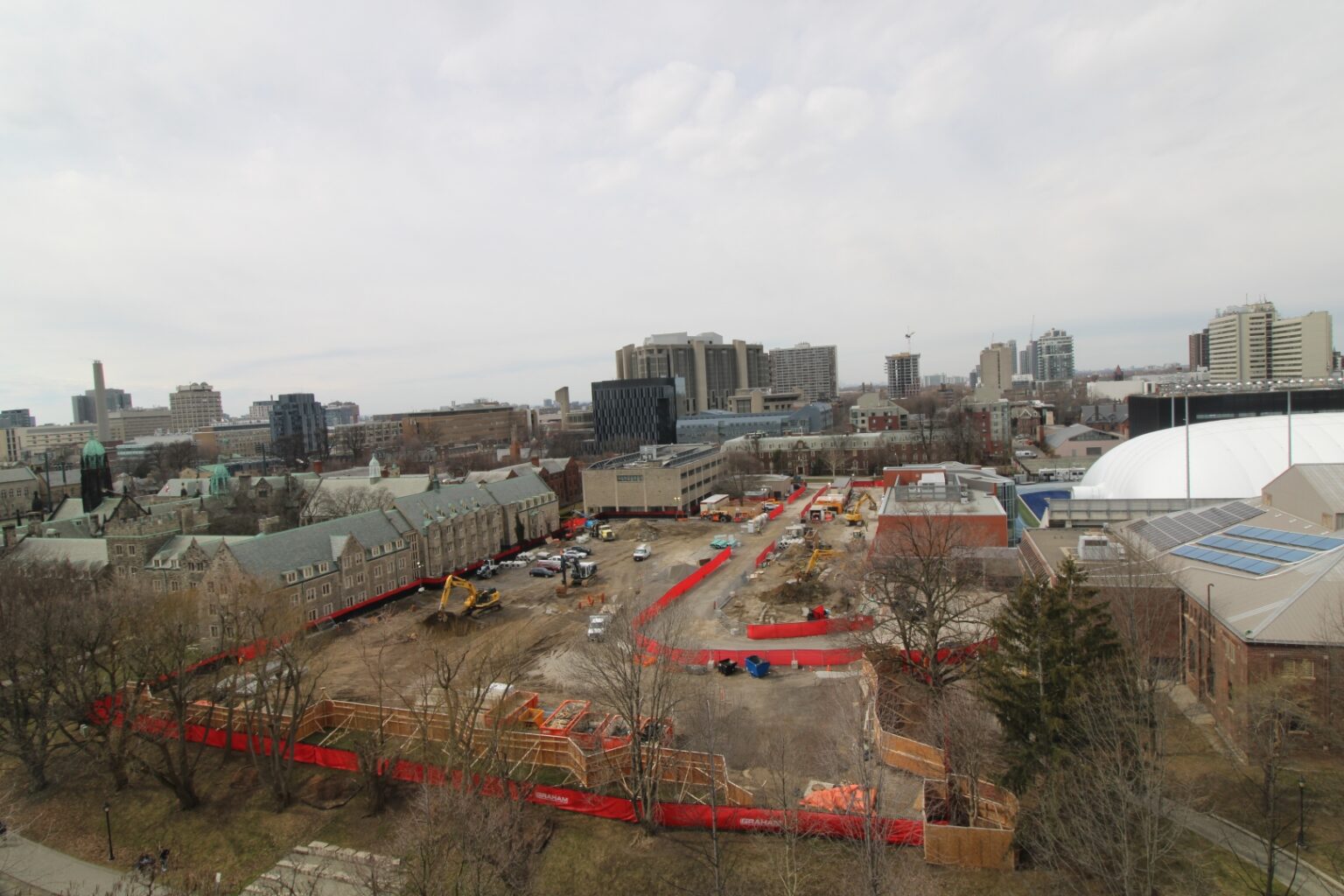 View of Trinity's construction site: April 3, 2023