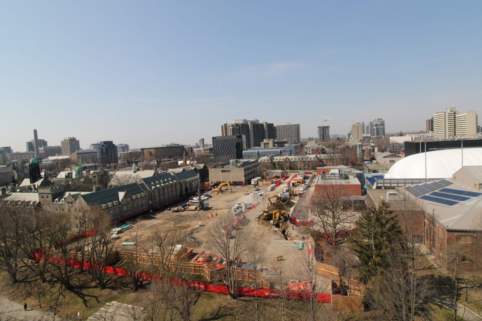 View of Trinity's construction site: April 10, 2023