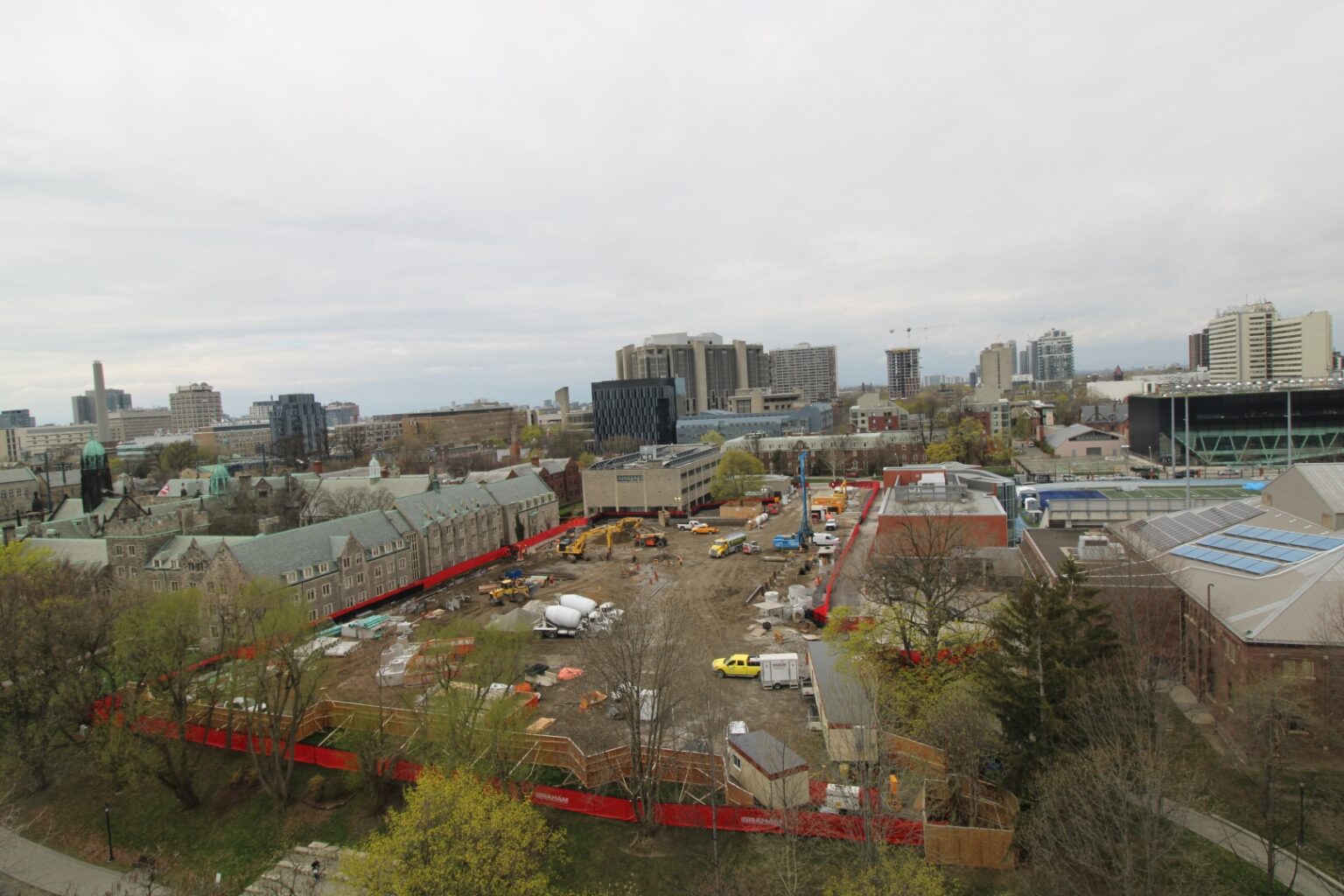 View of Trinity's construction site: April 17, 2023