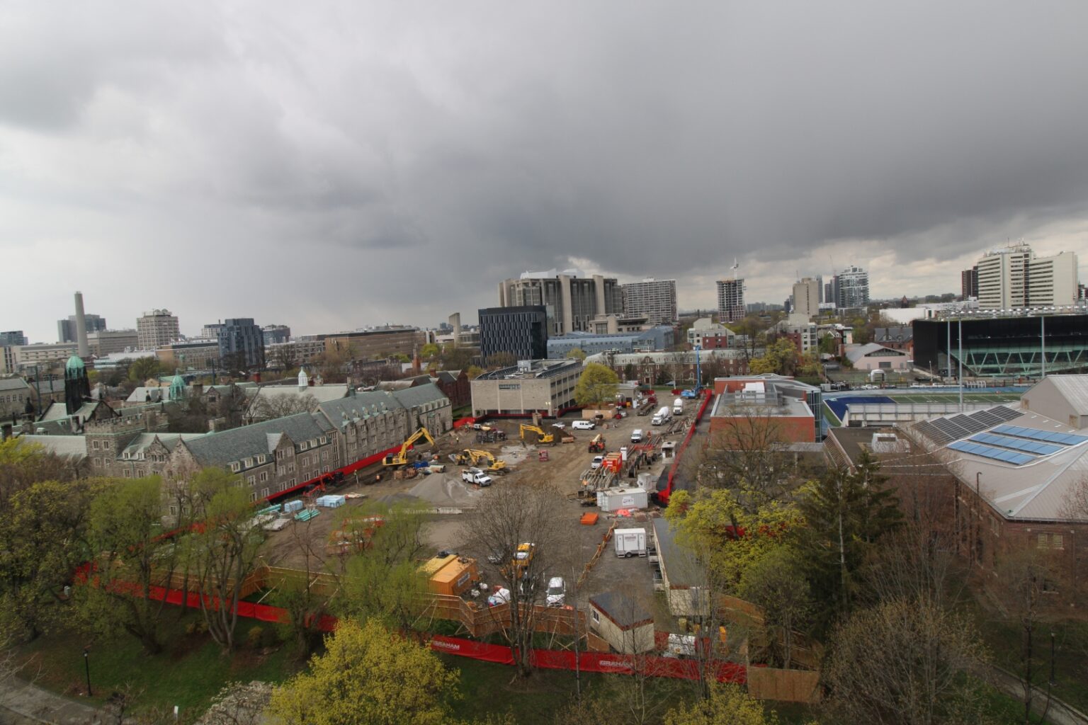 View of Trinity's construction site: April 24, 2023