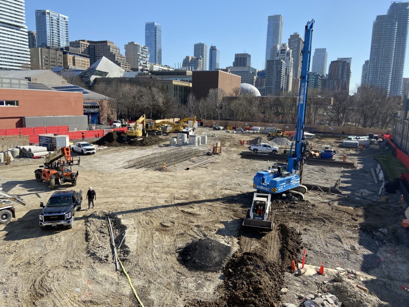 Construction site: Trinity backfield, April 12, 2023