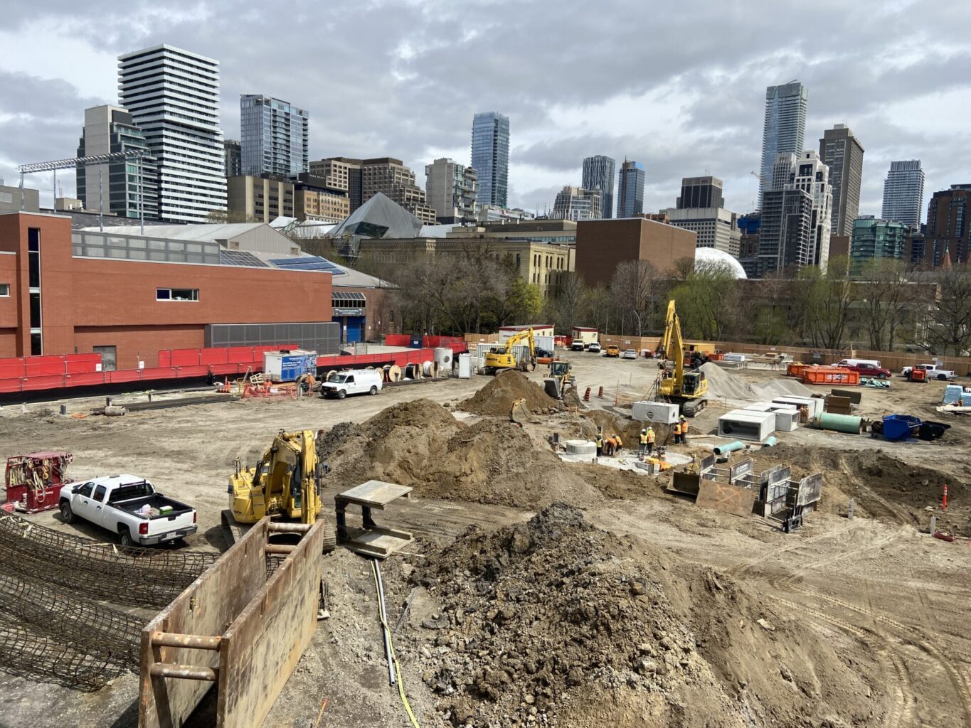 Construction site: Trinity backfield, April 19, 2023
