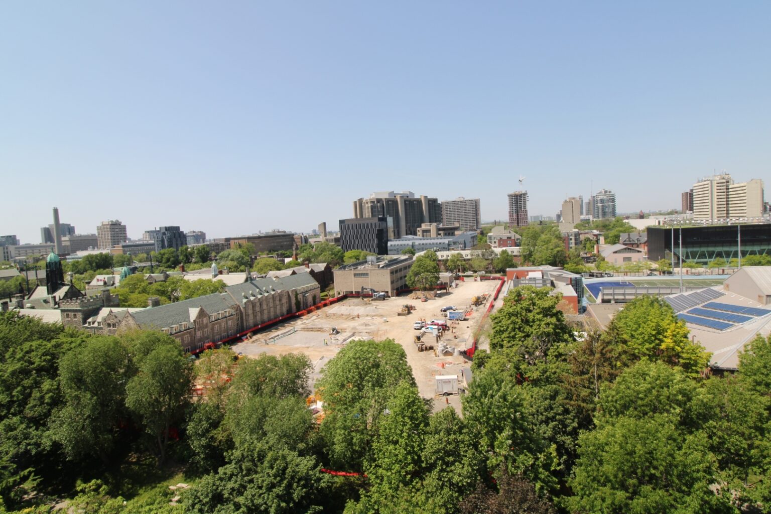 View of Trinity's construction site: May 29, 2023