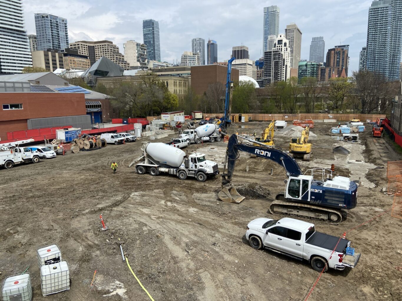 Construction site: Trinity backfield, May 1, 2023