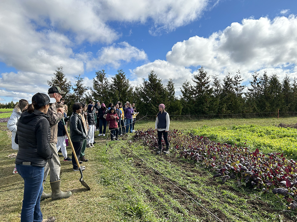 Trinity One students visit the New Farm