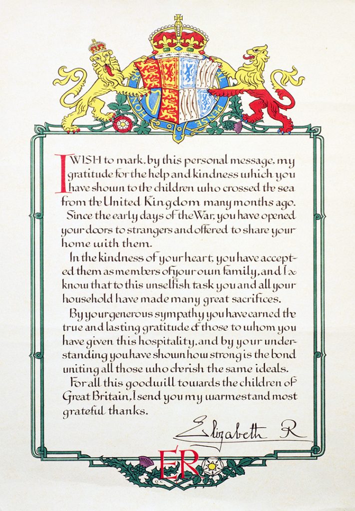 Queen Elizabeth Letter