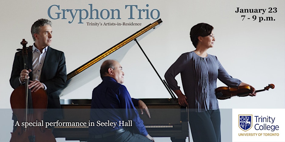 Gryphon Trio poster for Jan. 23, 2024