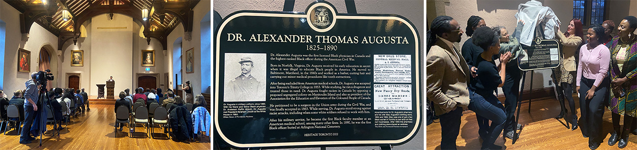 Unveiling of Heritage Toronto plaques to honour Dr. Alexander Augusta and Dr. Anderson Abbott