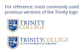 Previous versions of the Trinity College logo