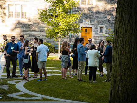Alumni mingle in the Quad at the Garden Party during Reunion 2018